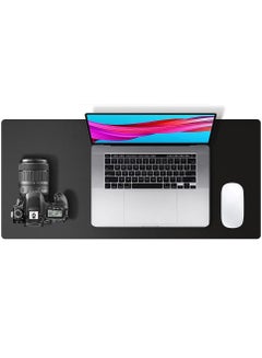 Buy Desk Pad Protector Mouse Pad Non-Slip PU Leather Desk Blotter Laptop Desk Pad Waterproof Writing Pad for Office and Home 60cm x 30cm Black in Saudi Arabia