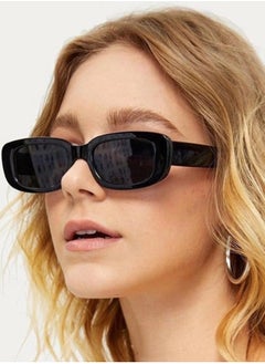 Buy Women Black Solid Square Frame Sunglasses Shades Beach in Egypt