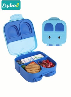 اشتري Portable Kids Bento Boxes, Big Toddler Lunch Box to School, Snack Containers for Travel 4 Compartments Meal Prep Removable Divider BPA Free في الامارات