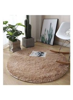 Buy Upholstery Rug Fluffy Soft Bedroom Round Cushion 100x100cm in UAE