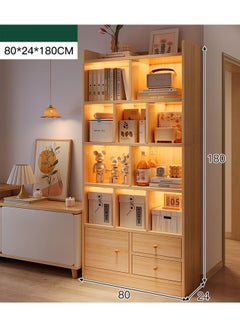 Buy Multi-Layer Storage Bookshelf Rack: Stylish Living Room Home Storage & Display Cabinet in UAE