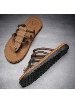 Buy 2024 Summer Mens Slide Sandals Anti-Slip EVAKhakis Khakis in UAE