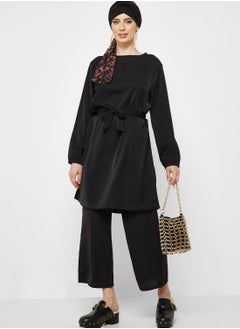 Buy Belted Tunic With Pant Set in UAE