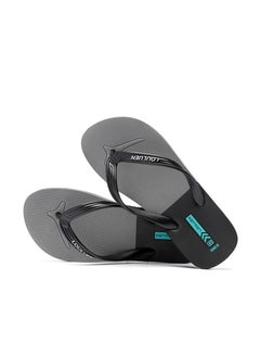 Buy 2023 Men's Summer Flip-flops Sandals Antiskid Casual Beach Shoes Grey in UAE