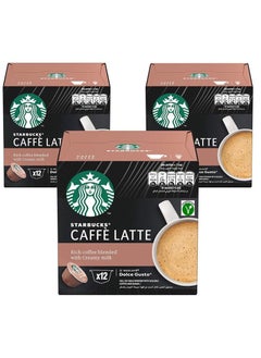 Buy Caffe Latte 12 Coffee Capsules 121.2g Pack of 3 in UAE