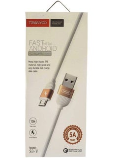Buy TRANYOO 1.2M 5A ANDROID FAST DATA CABLE S3-V in UAE