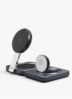 Buy 3-in-1 Foldable Magnetic Wireless Charger - Black in UAE