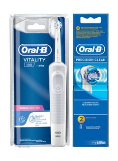 اشتري Vitality D100 Cls Sensi Ultrathin Rechargeable Toothbrush + Eb 20-2 Brush Head Bundle في الامارات