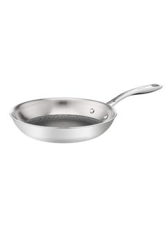 Buy Tefal E49704 Eternal Mesh Frying Pan 24 cm with Scratch-Resistant Mesh Coating PFOA Free Suitable for All Hob Types including Induction Stainless Steel in UAE