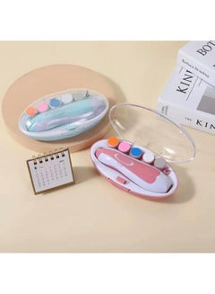 Buy Baby Nail Trimmer Multifunctional Electric 6 in 1 Baby Nail File Clippers Toes Fingernail Cutter Trimmer Manicure Tool Set New Born Baby Care, Pink in UAE