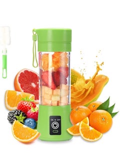 اشتري Portable Blender Cup,Electric USB Juicer Blender,Mini Blender Portable Blender For Shakes and Smoothies, Juice,380ml, Six Blades Great for Mixing في الامارات