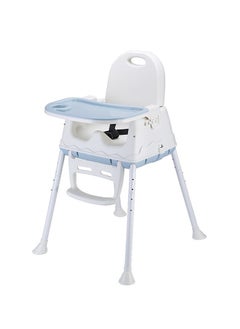 Buy Multi Functional Foldable Portable Baby Chair, Dining Table Chair, Detachable Tray, Baby Feeding High Chair - Blue in Saudi Arabia