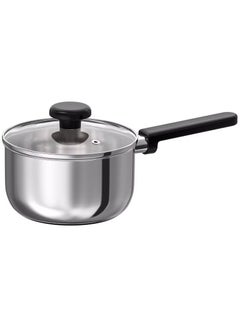 Buy Saucepan with lid, clear glass/stainless steel, 2 l in Saudi Arabia