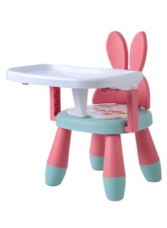 Buy Portable Baby Dinner Chair, Baby Feeding Seat With Dining Tray, Booster Feeding Seat for Baby (Green Pink) in Saudi Arabia