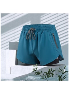 اشتري Fashionable Men's Double-Layer Quick Drying Beach Swimming Shorts في الامارات