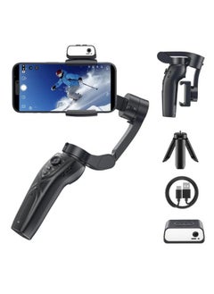 اشتري F12 Gimbal Stabilizer for iPhone مع AI Active Tracker 3 محاور مثبت قابل للطي للهواتف الذكية مع تعبئة مغناطيسية للهاتف المحمول Gimbal Stabilizer لتسجيل Vlog في الامارات