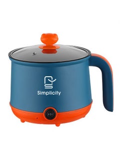 Buy 110V Multifunctional Electric Cooker Pot for Dorms Blue and orange (without steamer) in UAE