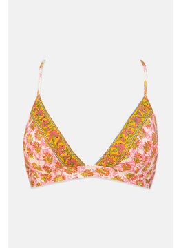 Buy Women Floral Print Bikini Top, Strass in Saudi Arabia