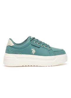 Buy Women's Mint Platform Sneakers - Low-Top Casual Lace-Up Design with Comfort Cushioned Sole for Everyday Wear in UAE