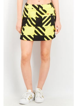 اشتري Women Sportswear Fit RYV Skirt, Black/Yellow في الامارات