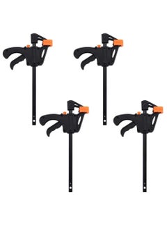 Buy 4 inch Bar Clamps for Woodworking, 4 Pack Quick Grip F Clip Carpenter Tools, Practical Forged Steel Heavy Duty Spreader Rocker Clip DIY Hand Tool Kit for Wood Working in UAE