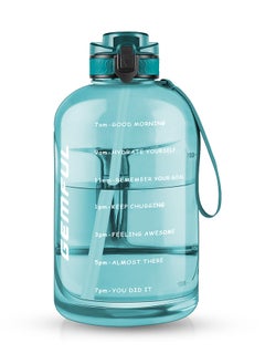 اشتري 3l Goal Large Water Bottle with Handle BPA Free Leakproof Motivational Big Sports Capacity Drink Jug في السعودية