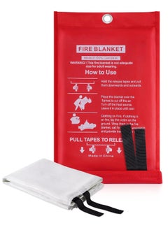 Buy 1 Pack of Fire Blankets for Fire Safety -  Emergency Safety Fire Blanket - Retardant Kitemarked Fiberglass Fire Suppression Blanket - Kitchen, Home, Office, Caravan Fire Resistant Blanket in Saudi Arabia