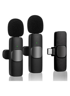 Buy Wireless Lavalier Microphone for Phone(USB-C), Dual Wireless Microphone for Video Recording, Live Stream, Vlog, YouTube, TikTok, Facebook in UAE