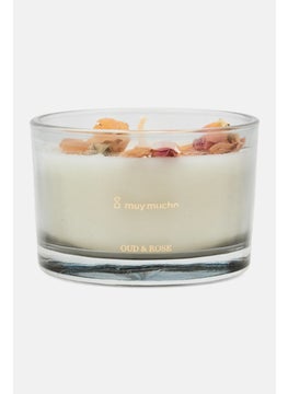 اشتري Oud And Rose Scented Candle, Cream في الامارات