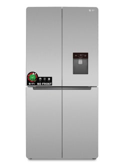 Buy SPJ 435L Refrigerator, Four Door And No Frost, Adjustable Glass Shelves, Water Dispenser, INOX, RFD-4INU559C in UAE