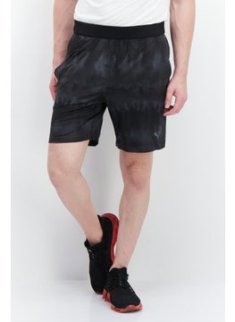 اشتري Men Regular Fit Brand Logo Training Short, Black في الامارات