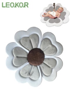 Buy Blooming Bath Flower Seat Cozy Baby Bath Seat for Newborns, Washer-Safe Baby Bathtub (Gray) in Saudi Arabia