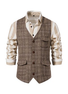 Buy New Retro Lapel Suit Vest in Saudi Arabia