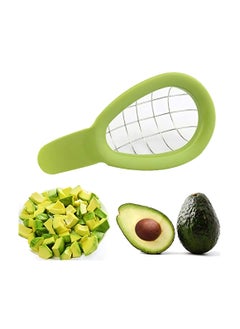 Buy Stainless Steel Avocado Slicer and Cuber, Pitaya Salad Dicer Chopper Knife Safety Avocado Pit Remover Tool Stainless Steel Fruit Cuber and Slicer Slice and Maker Peeler Kitchen Gadget Tool in UAE