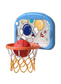 اشتري Folding Basketball Board Children's Hanging Basketball Hoop with Counting Function, Sound Effects, and Ring Toss ,No Drilling Required,Height Adjustable for All Ages, Foldable for Easy Storage في السعودية