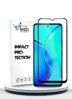 Buy Premium E2E Full Glue Full Cover Tempered Glass Screen Protector For Vivo Y27 5G 2023 Clear/Black in Saudi Arabia