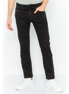 اشتري Men Regular Fit Stretchable Denim, Black في الامارات