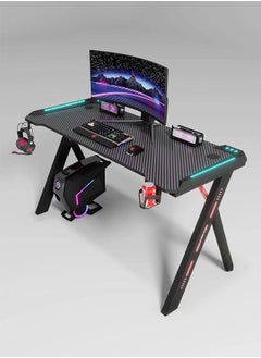 Buy Ergonomic Gaming and Computer Desk with LED Lights and USB port 100 CM in UAE