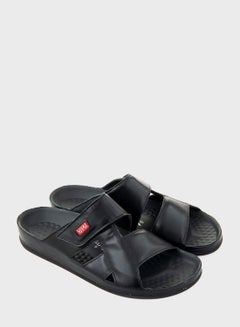 Buy Black Sole Slip On Casual Sandals in Saudi Arabia