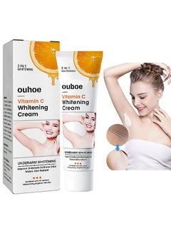 Buy Vitamin C Underarm Whitening And Moisturizing Cream, Elbow Curve Joints Melanin Brighten Skin Tone Improve Dullness Glow Whitening Cream 50G in Saudi Arabia