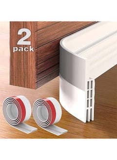 Buy 2 Pack Door Draft Stopper Under Door Seal for Exterior/Interior Doors, Strong Adhesive Door Sweep Soundproof Weather Stripping, 2" W x 39" L,White in Saudi Arabia