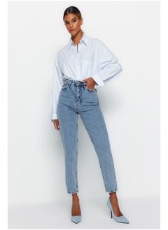 Buy Indigo High Waist Mom Jeans TWOSS23JE00067 in Egypt