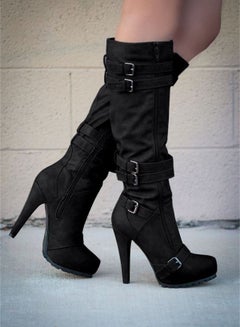 اشتري Fashion High Boots Black في الامارات