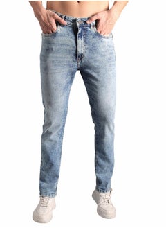 اشتري Men’s Straight Tapered Indigo  Jeans – Comfortable and Trendy في الامارات