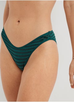 Buy Striped High Leg Bikini Bottom in UAE