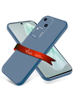 Buy Soft Liquid Silicone Case Cover For Vivo V30 / V30 Pro 5G 2024 / Vivo S18 / S18 Pro 5G 2023 Grey in UAE