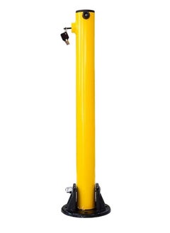 Buy BERRY 670MM Parking Barrier |Screws not included | Easy Operate Anti Manual Lock Yellow | Anti Parking Bollard with Heavy Duty Base | Parking Barrier Post with Key Lock (need screw and fisher) in UAE