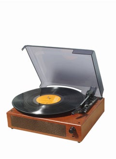 اشتري Record Player 3-Speed Vintage Style Turntable Bluetooth Record Player with Built-in Stereo Speakers Portable Suitcase LP Vinyl Player Headphone/USB/RCA Interface في السعودية