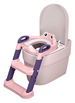 Buy Children Potty Baby Toilet Seat With Adjustable Ladder in UAE