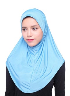 اشتري Women's Comfortable Solid Color Hijab Sky Blue في السعودية